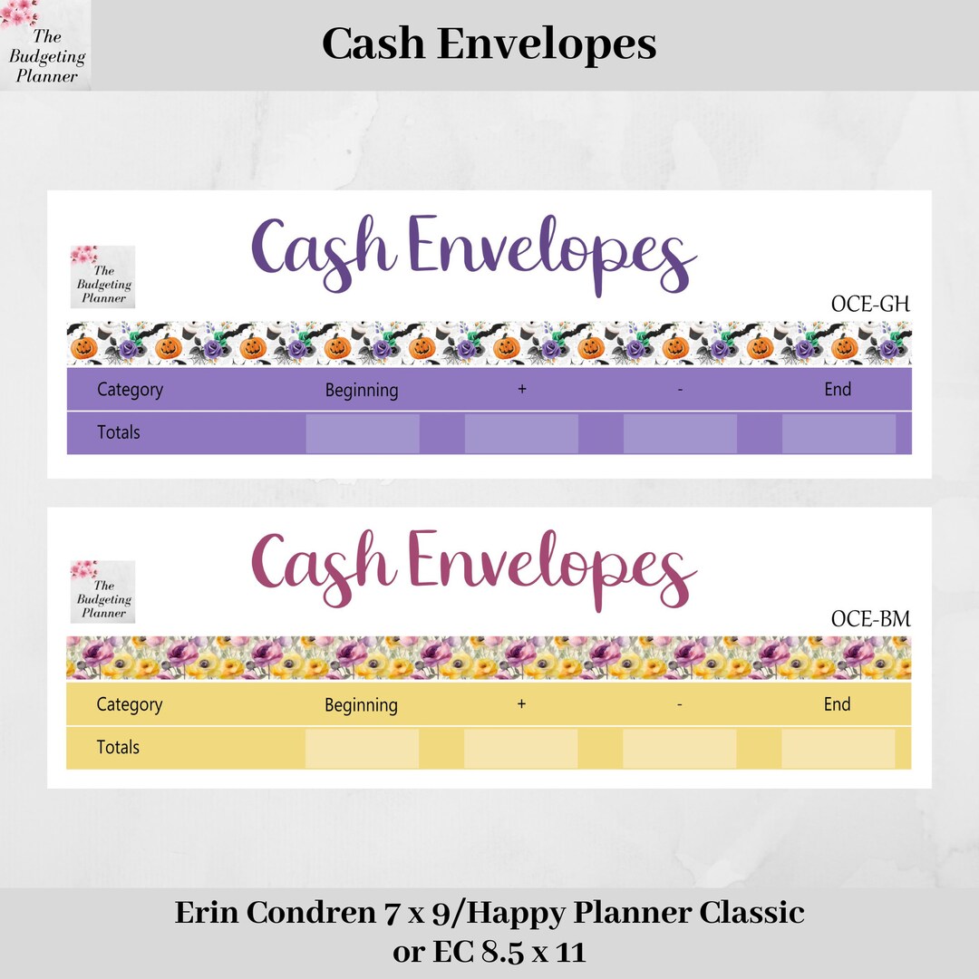 Cash Envelopes Stickers Budget Planner Stickers to Track Etsy