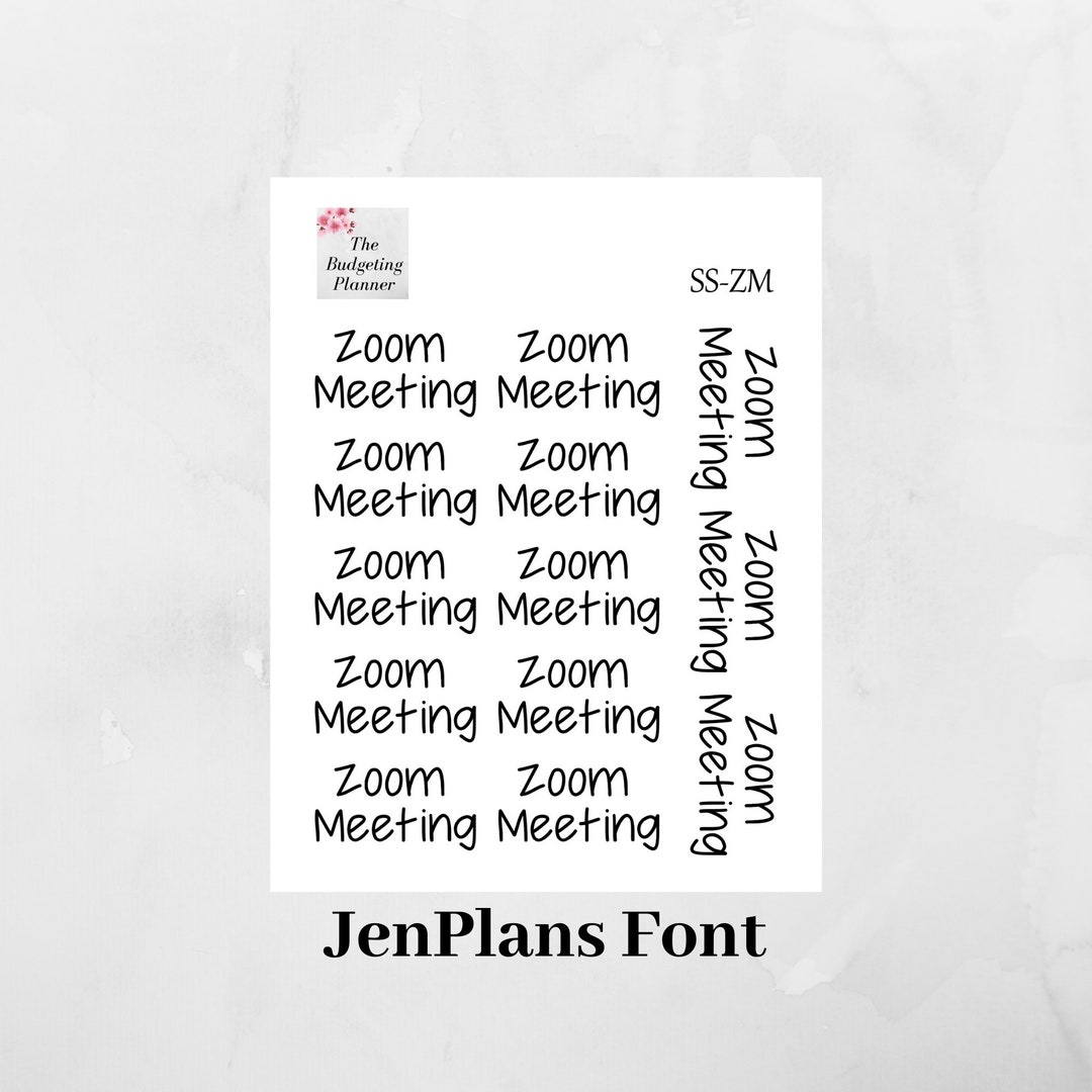 Script Stickers Zoom Meeting Planner Stickers in Jenplans Etsy