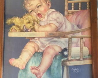 Baby Asleep in High Chair Charlotte Becker