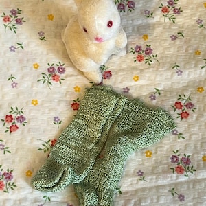 Vintage Rayon Doll Socks-Green