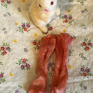 Vintage Rayon Doll Socks-Apricot