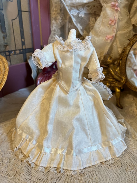 satin doll dress Stunning Silk Gown For 8” Fashion Dolls