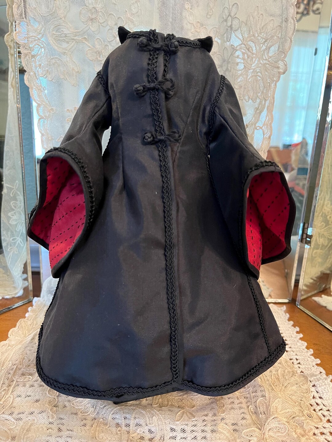 Amazing Black Silk Doll Cloak - Etsy