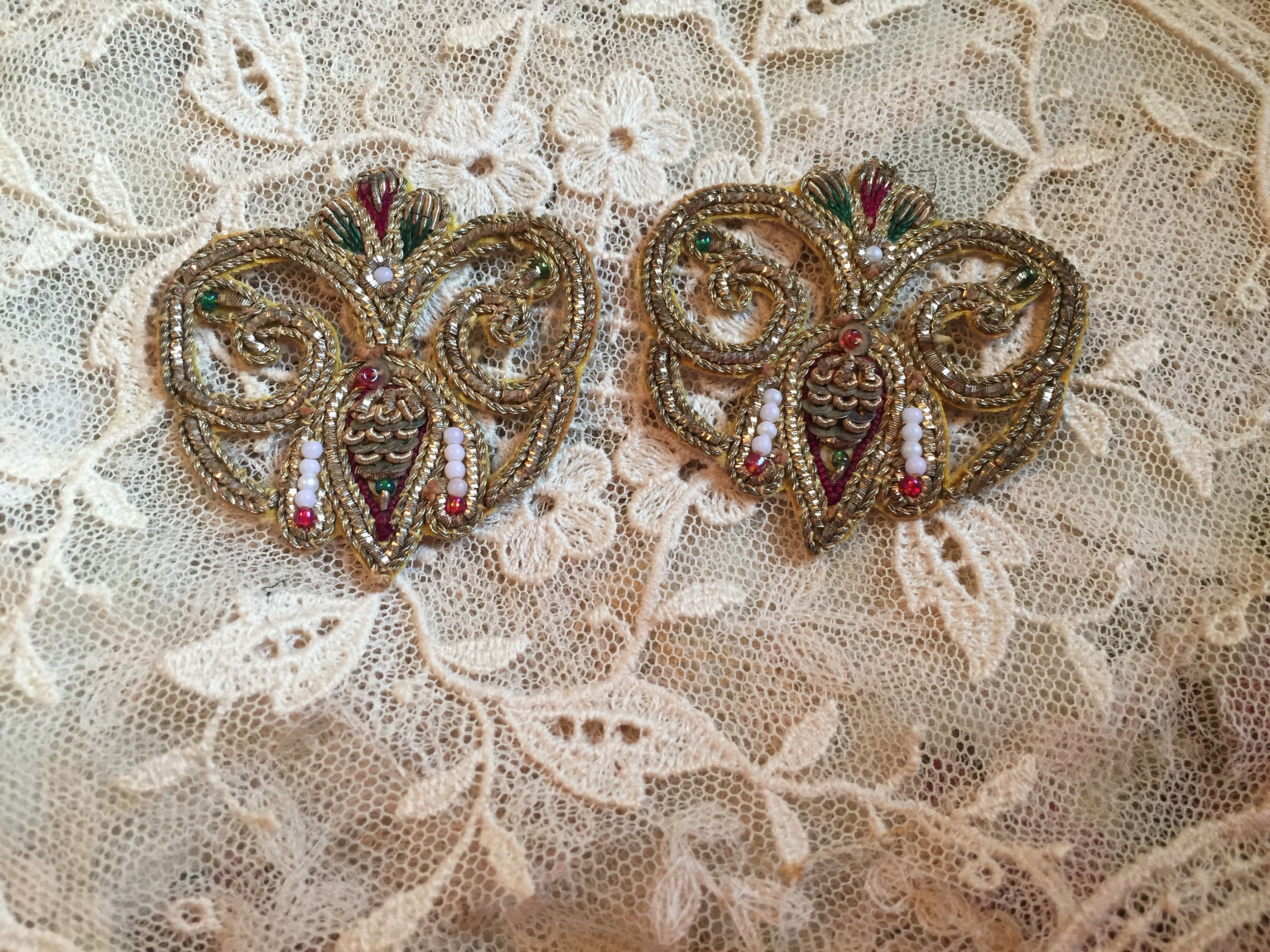 Sparkling Antique Metallic Appliques Etsy