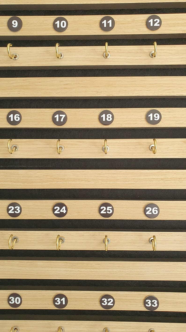 Big Number Rack Key Rack With Numbers, Wooden Key Board With Numbers, Key Hanger for ...
