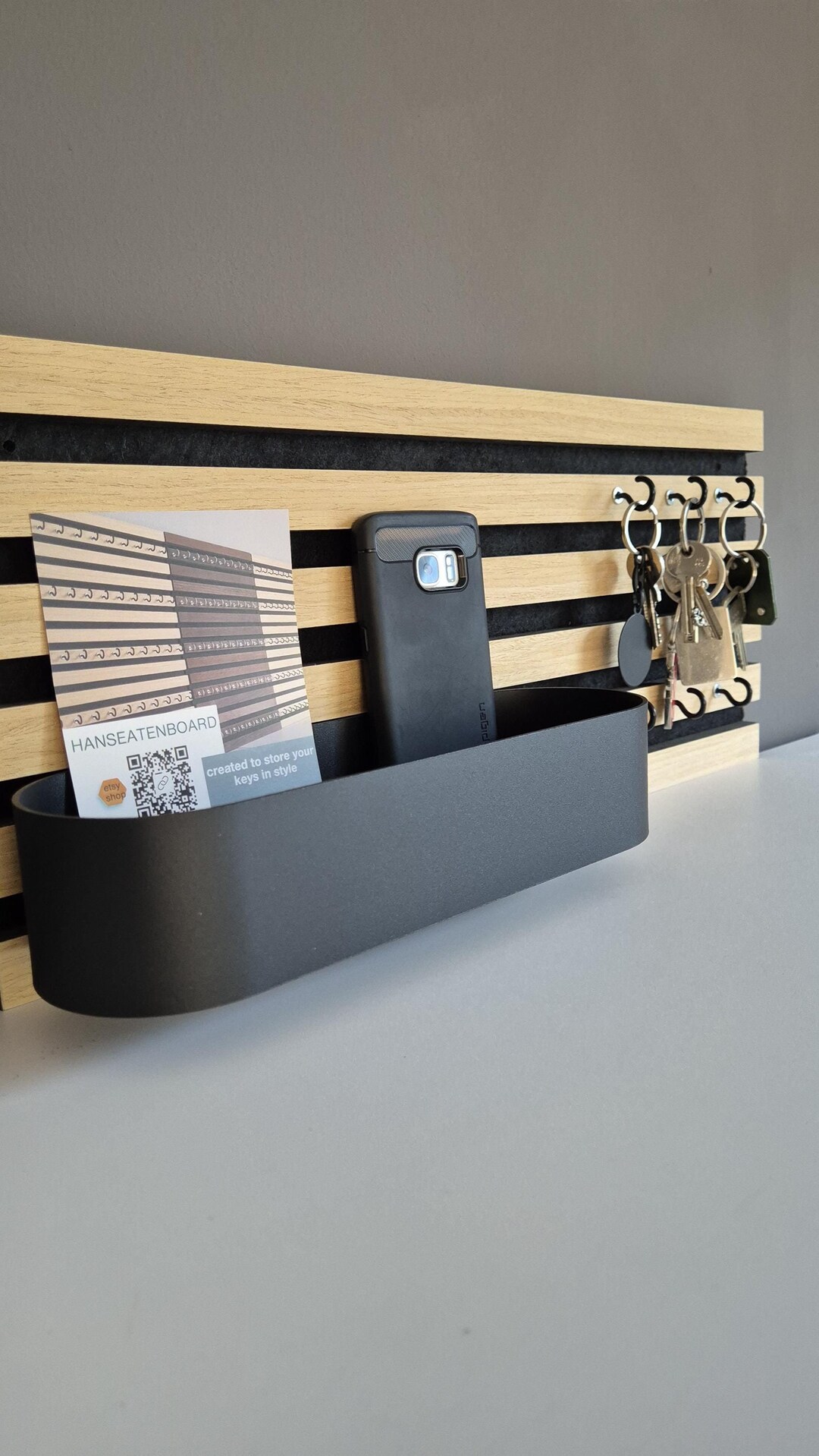 Key Rack With Storage Tray, Modern Key Board, Organizer for Entryway ...