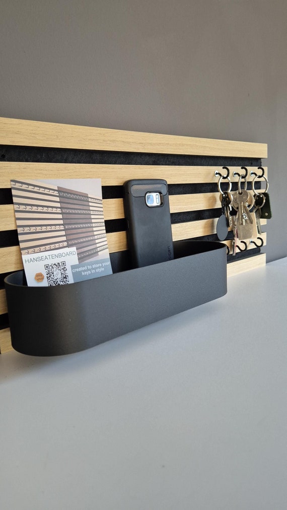Schlüsselbrett mit Ablageschale Schlüsselboard modern Organizer Eingangsbereich Ordnungshalter Appartement Einzugsgeschenk Singlehaushalt