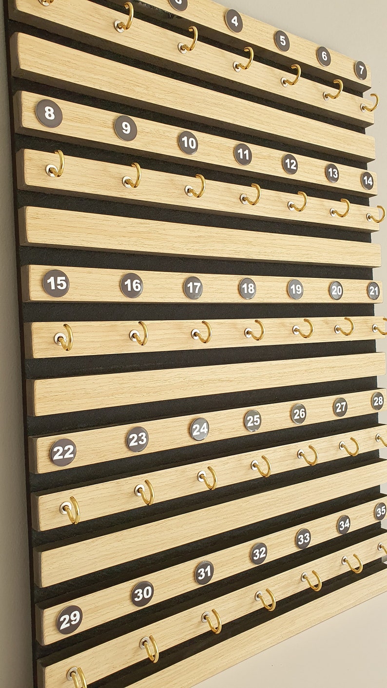 Big Number Rack Key Rack With Numbers, Wooden Key Board With Numbers, Key Hanger for ...