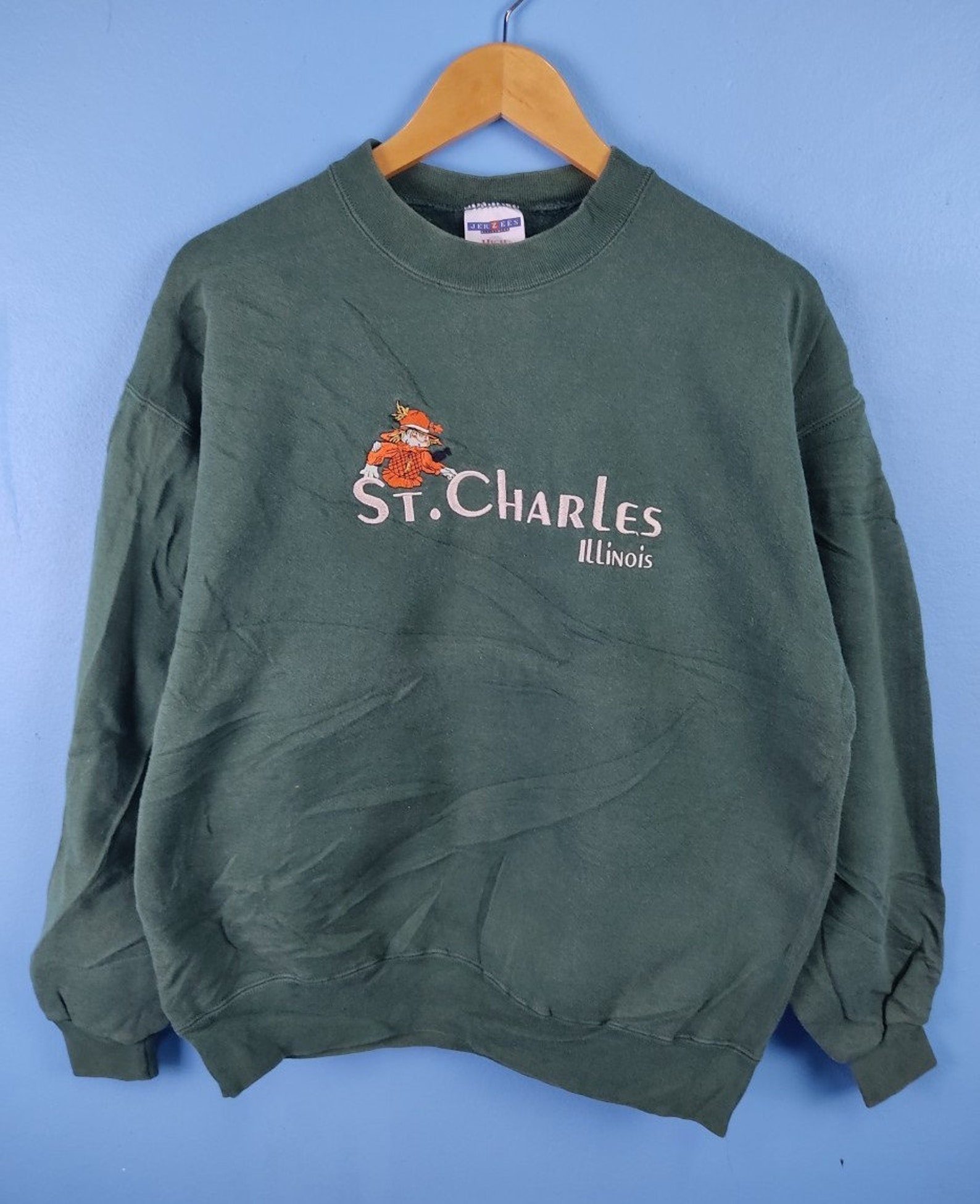 Vintage St.Charles Illinois Sweatshirt embroidered | Etsy