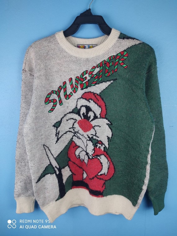 Vintage Sylvester Looney Tunes Knit Sweatshirt 90s
