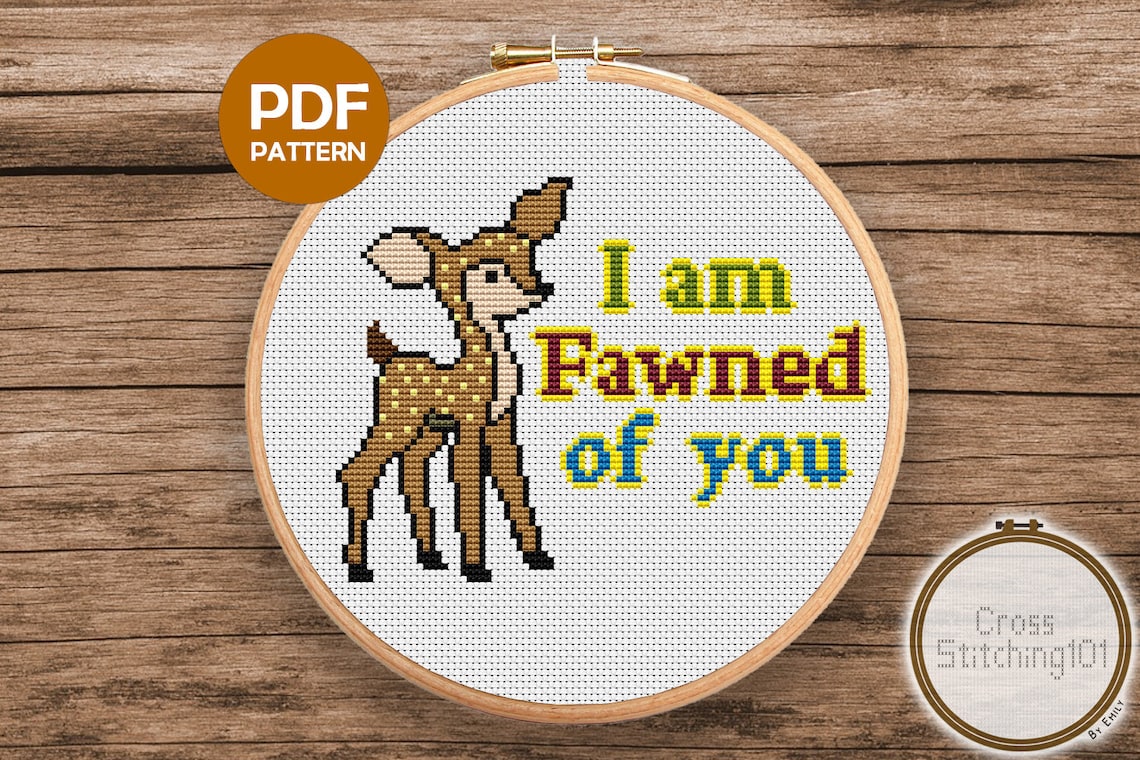 I'm Fawned Of You Cross Stitch Pattern Instant Download | Etsy