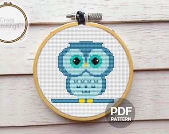 Hooties 1980s Cross Stitch Pattern Pdf Chart Etsy