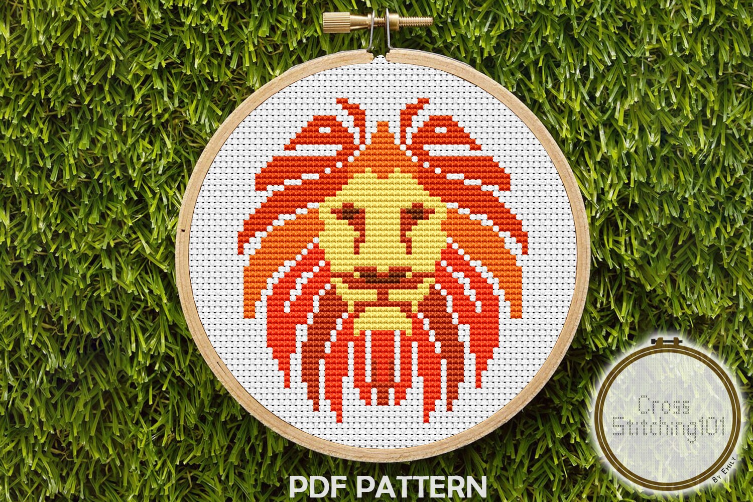 African Lion Cross Stitch Pattern Instant Download PDF - Etsy