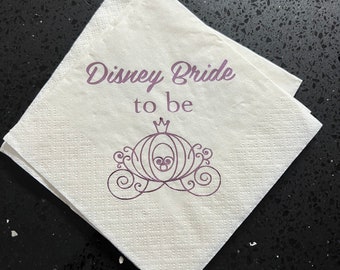 Disney Bride Napkin | Disney Bride | Wedding Napkin | Napkin Decor | Fairytale Bride | Disney Wedding | Cinderella Carriage