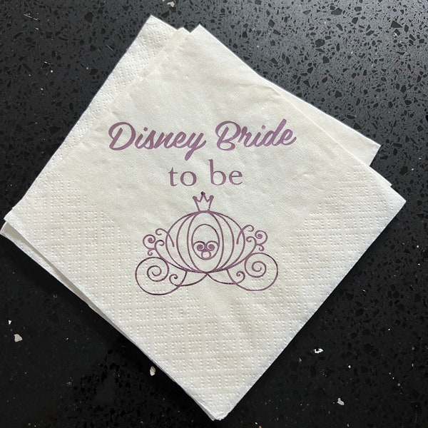 Disney Bride Napkin | Disney Bride | Wedding Napkin | Napkin Decor | Fairytale Bride | Disney Wedding | Cinderella Carriage