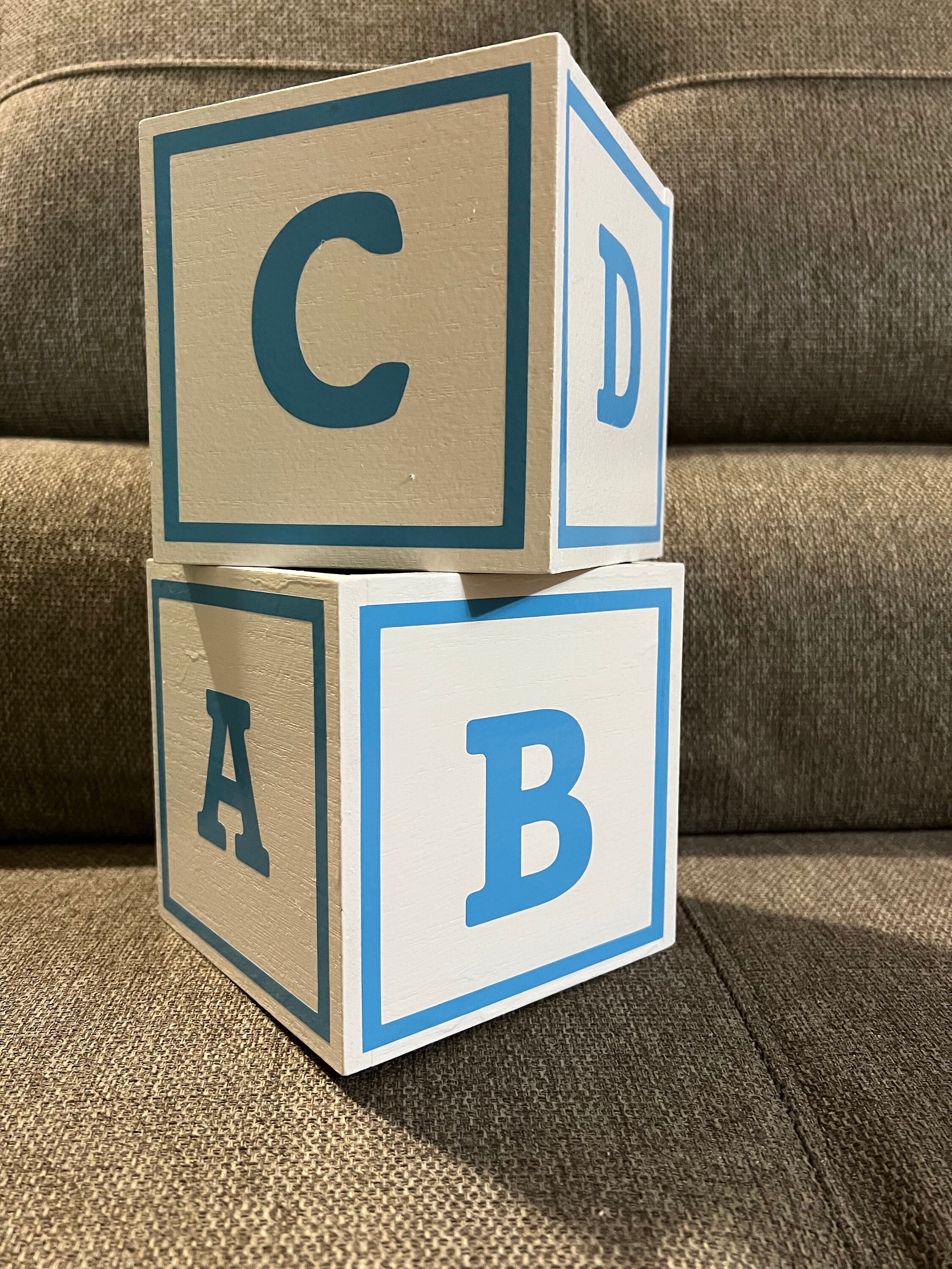 ABC Block Centerpiece , Baby Shower Centerpiece , First Birthday