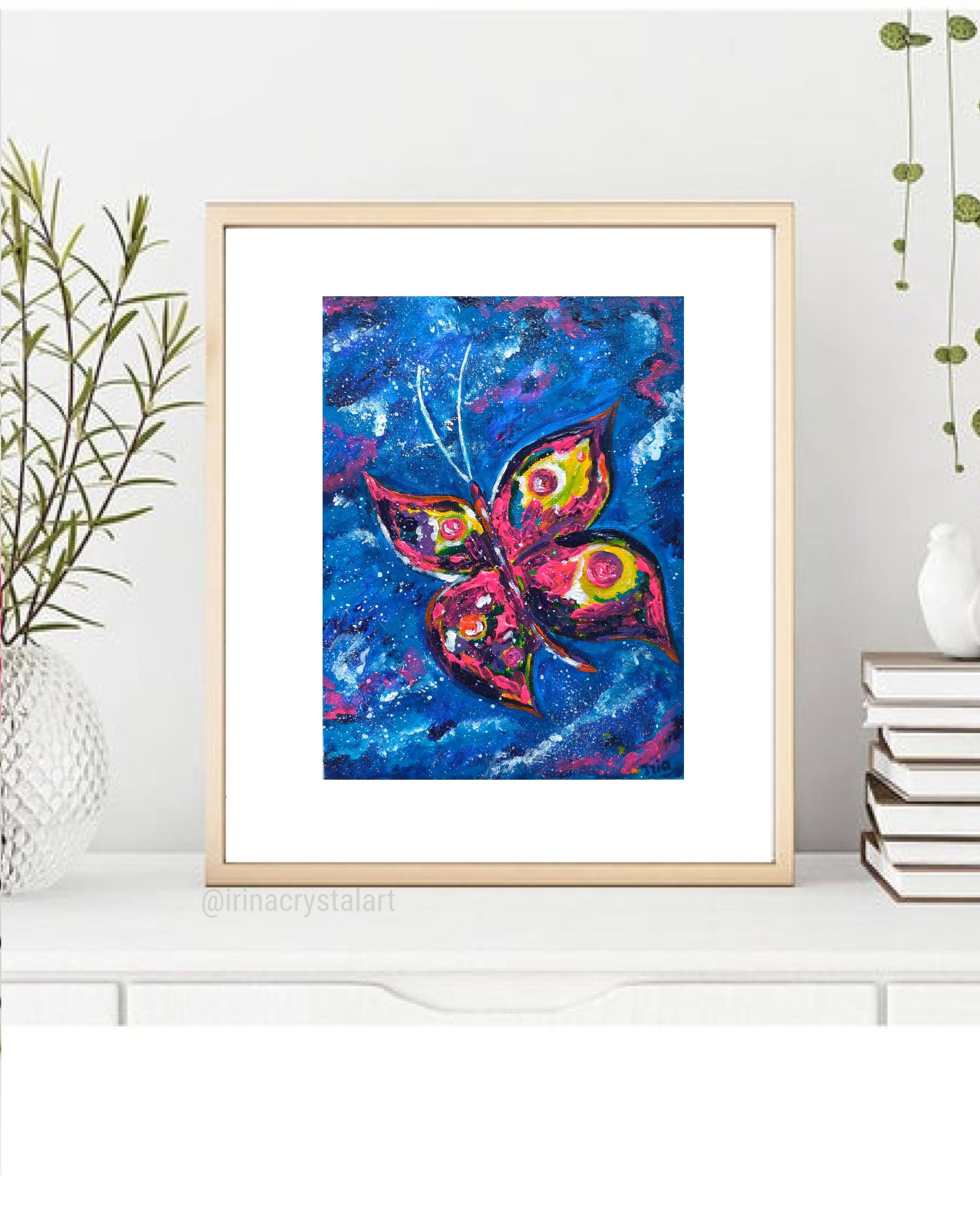 Butterfly Painting Original Art Butterfly Wall Art Butterfly Etsy