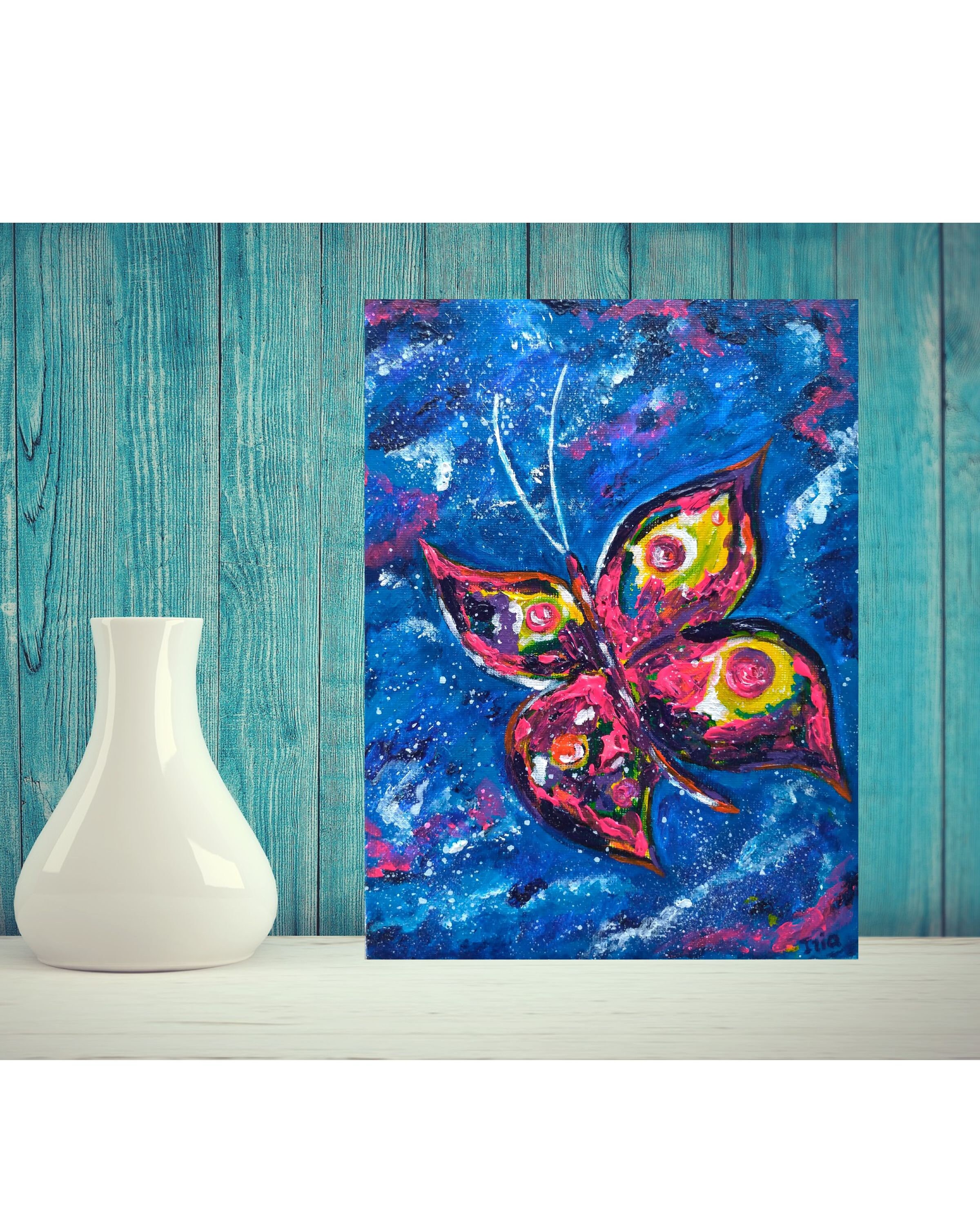Butterfly Painting Original Art Butterfly Wall Art Butterfly | Etsy