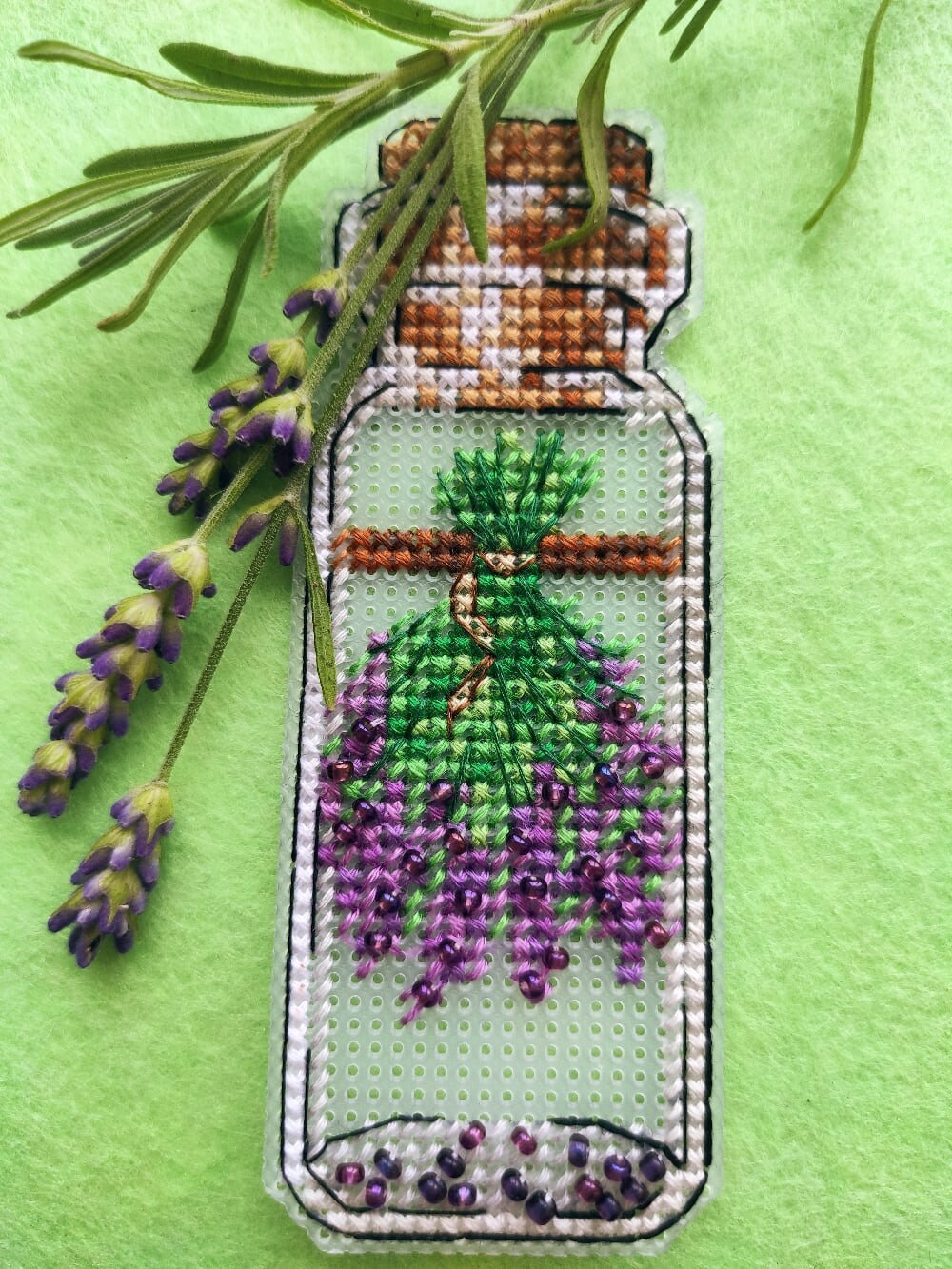 Lavender Cross Stitch Pattern Bottle Cross Stitch Jar Cross Etsy
