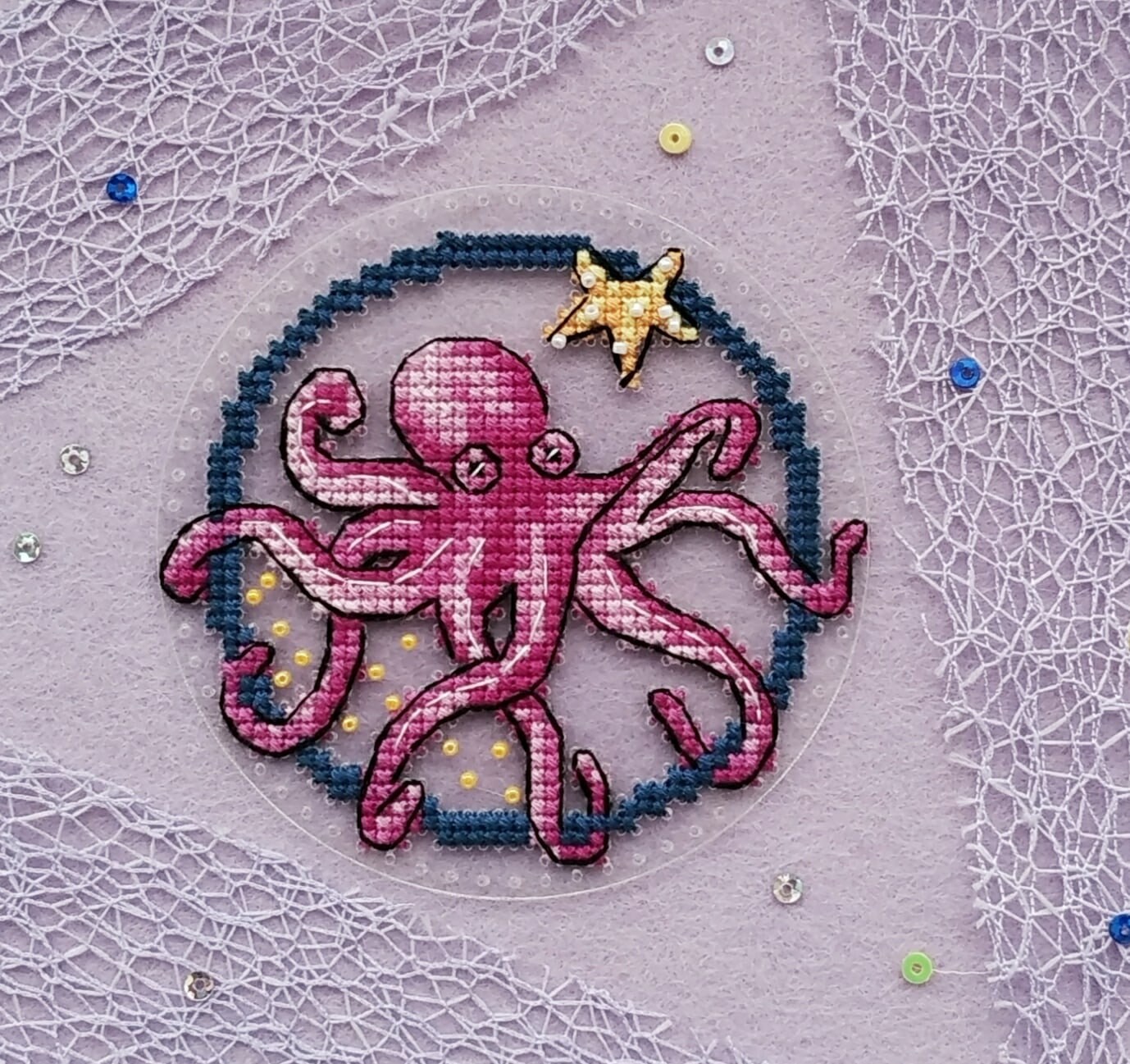Octopus Cross Stitch Pattern Marine Inhabitants Cross Stitch Etsy