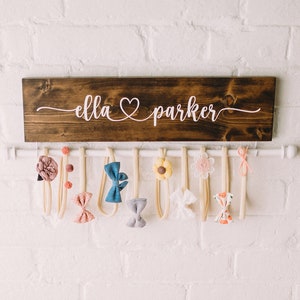 Personalized Headband and Bow Holder, Baby Girl Nursery Decor, Bow Holder, Baby Girl Shower Gift, Headband Holder, Jewelry Organizer