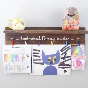 Personalized Children's Art Display Shelf | Hand Painted Show-Off Shelf