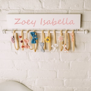 Bow Holder, Headband Holder,  Personlized Hand Painted, Nursery Decor, Baby Shower Gift, Headband Holder, Jewelry Organizer