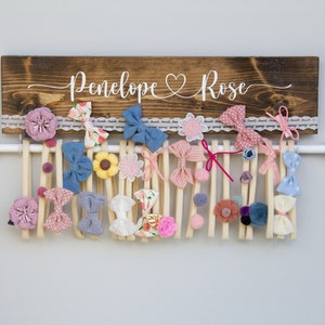 Baby Hair Bow Holder,  Personalized Hand Painted, Nursery Decor, Baby Shower Gift, Headband Holder, Bow Holder, Jewelry Organizer