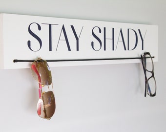 Sunglass Holder, Entryway Organizer, Personalized Hand Painted, House Warming Gift, Eyeglasses, Keys, Farmhouse Rustic