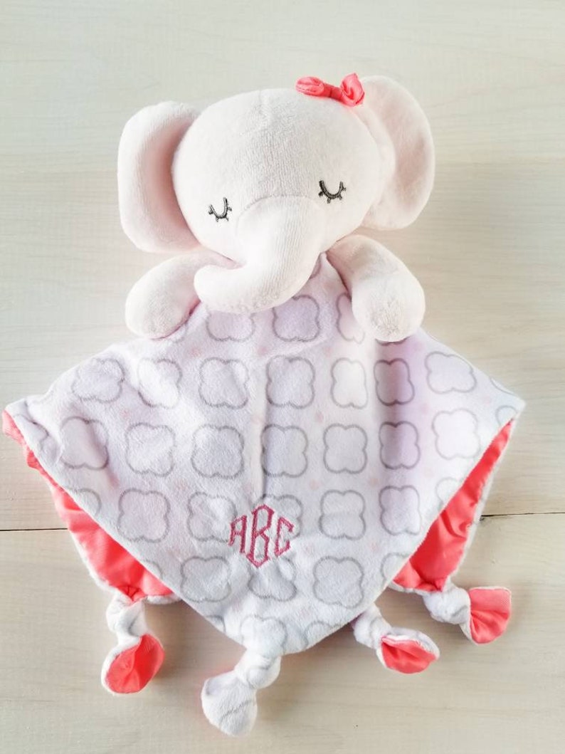 Baby girl security blanket Personalized Animal Etsy