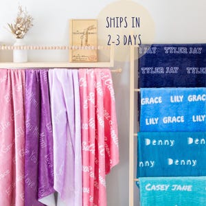 Cobertor de lã personalizado para bebê: cobertor com nome personalizado