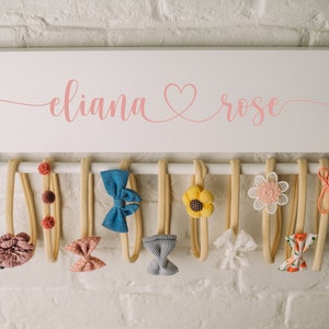 Personalized Headband and Bow Holder, Baby Girl Nursery Decor, Bow Holder, Baby Girl Shower Gift, Headband Holder, Jewelry Organizer