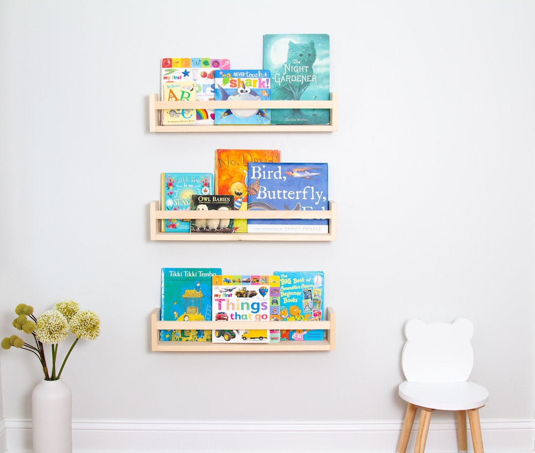 Nursery Bookshelf, Nursery Shelves, Nursery Decor, Gender Neutral Gift ...