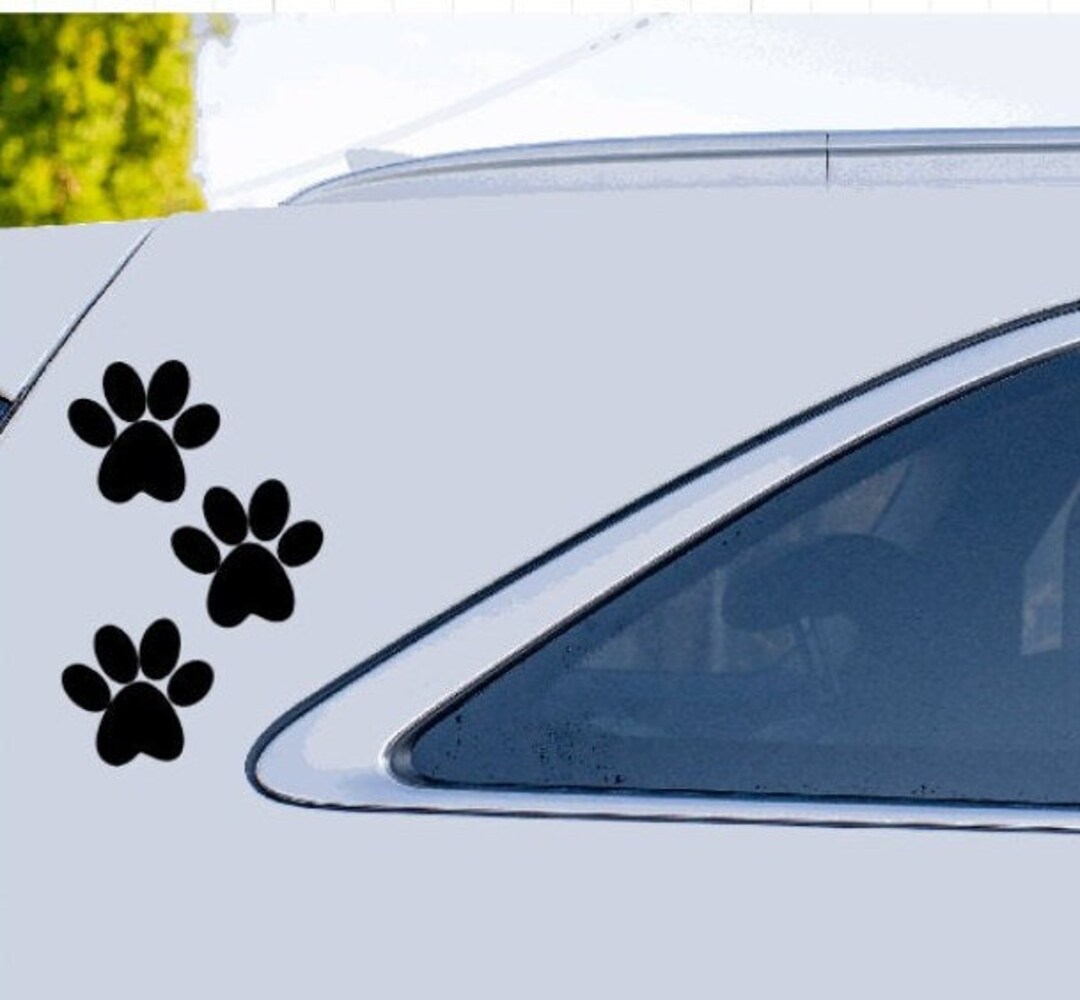 3 Paw Prints Car Vinyl Decal/paw Print Sticker Vinyl - Etsy