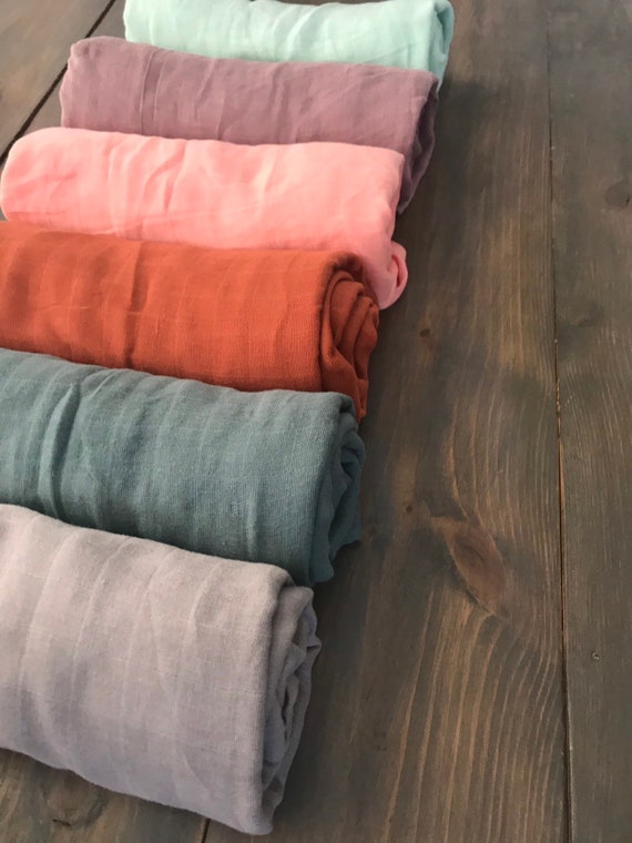 solid muslin swaddle