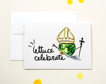 Punny Greeting Card, With Envelope, Funny Card, Birthday Card, Baptism Card, First Communion Card, Wedding Card, Catholic Card, Religious