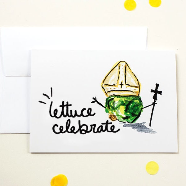Punny Greeting Card, With Envelope, Funny Card, Birthday Card, Baptism Card, First Communion Card, Wedding Card, Catholic Card, Religious
