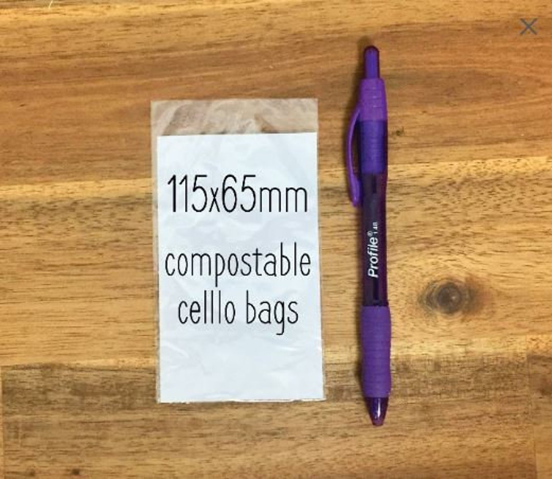 25 X Small Cello Bags Plant Based Cellophane Bags Etsy