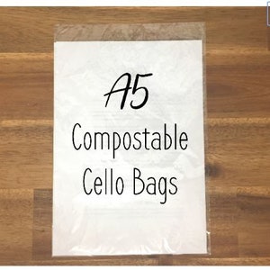 Biodegradable Cello Bags , Clear Eco Bag, Compostable, Confetti Clear Bag  C7, C6, C5 Eco Cello Bag/ Square Bags 