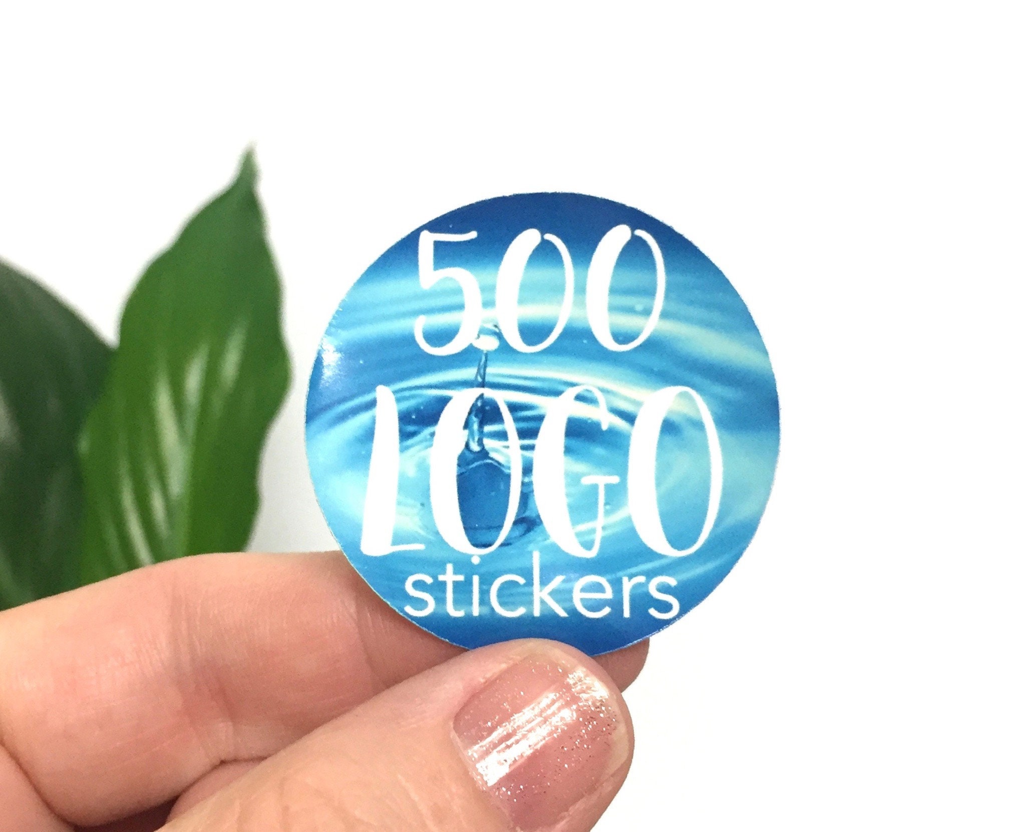 500 Round Custom Logo Stickers Packaging Labels Glossy Etsy