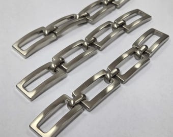 4 Link Chain - Brushed Silver Finish -  143 mm - Hardware - Components - Handbag Making - Handles - Solid