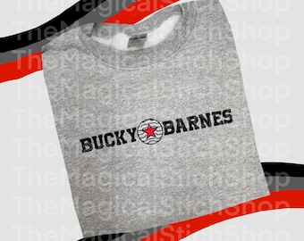Bucky besticktes Sweatshirt mit Rundhalsausschnitt