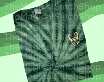 God of Mischief Tie Dye Embroidered Tshirt