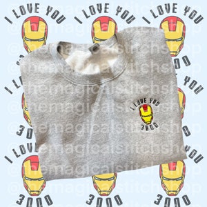 I love you 3000 Embroidered Crewneck
