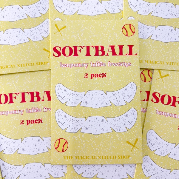 Softball Temporary Tattoo Freckles