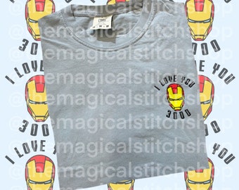 I love you 3000 embroidered Tshirt