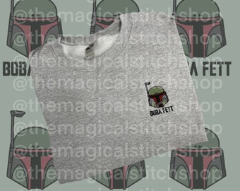 Boba Embroidered Crewneck Sweatshirt