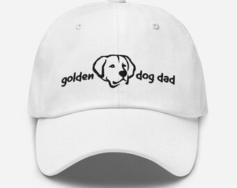Golden Retriever Dad Hat: Embroidered Cotton Twill Cap
