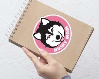 Husky Mom Sticker: Glossy Vinyl Dog Decal