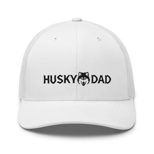 Embroidered Husky Dad Trucker Hat: Dog Lover Gift